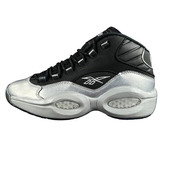 Reebok Question Mid Black Silver Basketball Shoes GX7925 Men\'s Size 7.5 - 8 main image 7